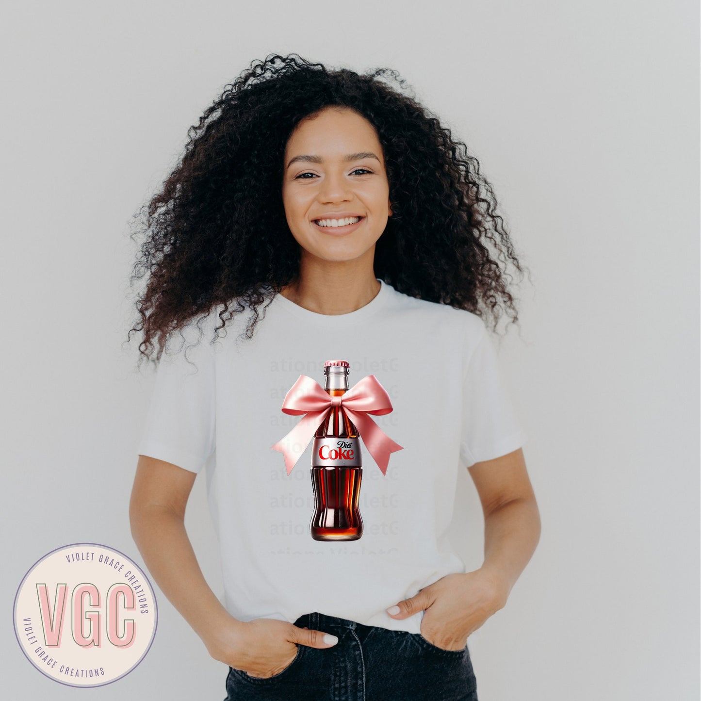 Sip in Style with this Cute Diet Coke T-Shirt | Fun Pink Bow | For Diet Coke Lovers & Vintage Soda Fans