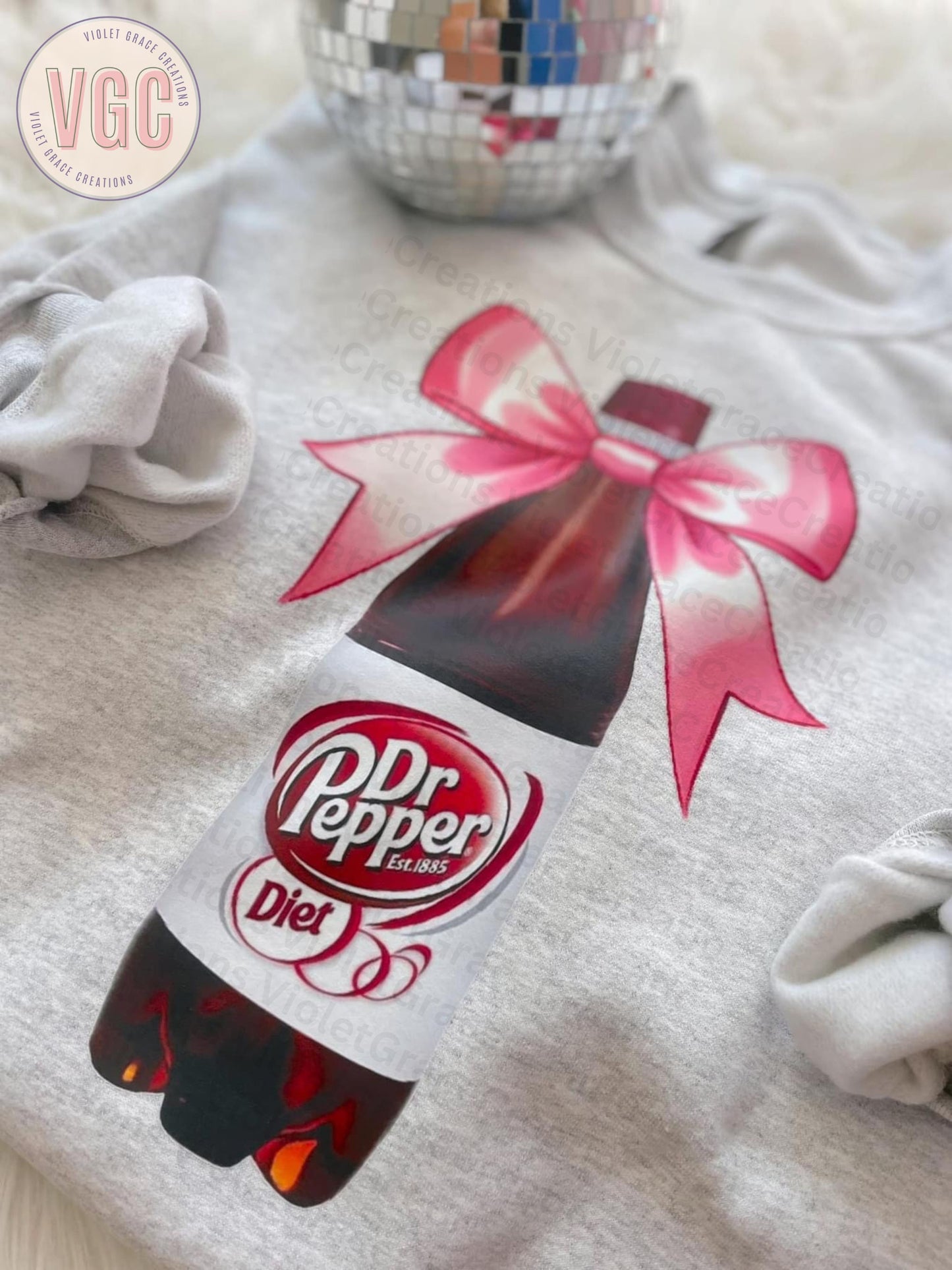 Sip in Style with this Cute Diet Dr Pepper T-Shirt | Fun Pink Bow | For Diet Dr Pepper Lovers & Vintage Soda Fans