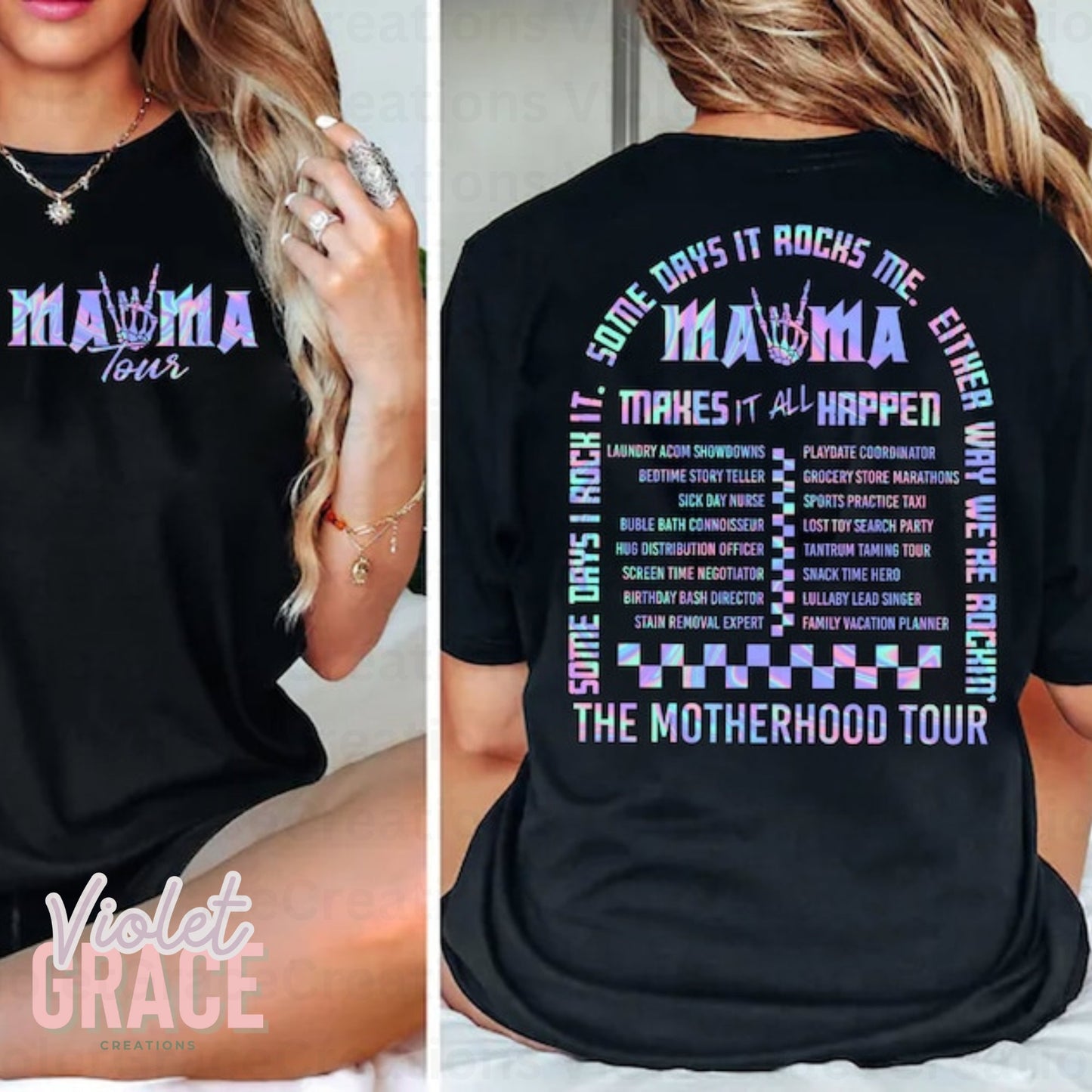 Mama Tour Graphic Tee| Mama Tour - Mamas do it all| Motherhood Tour| Trendy Viral Motherhood Mom Rock Tour Shirt| Some Days I Rock It|