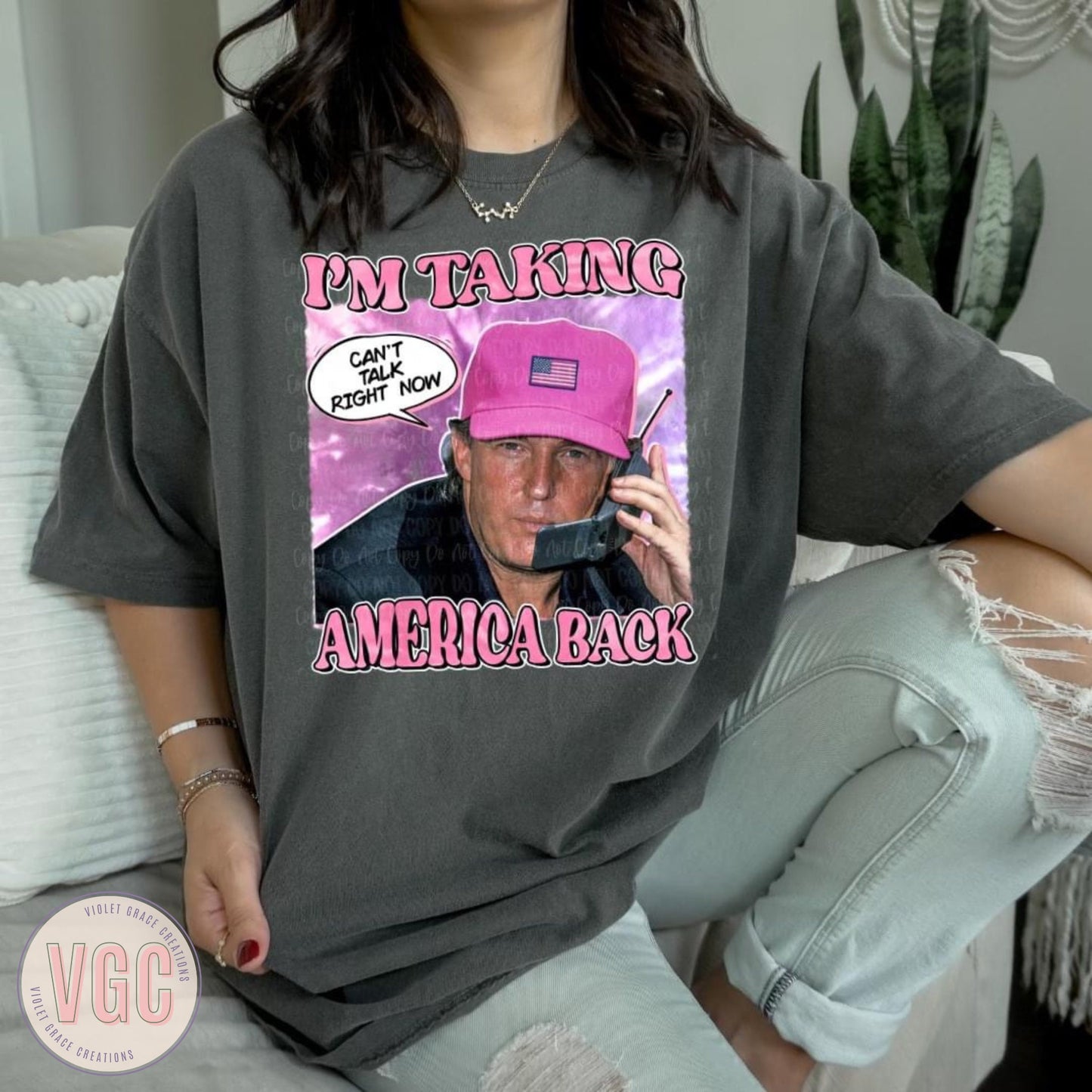 Trump 2024 I’m Taking America Back Shirt| Trump pretty in pink| Funny Retro Republican Trump T-Shirt| Make America great again| Election