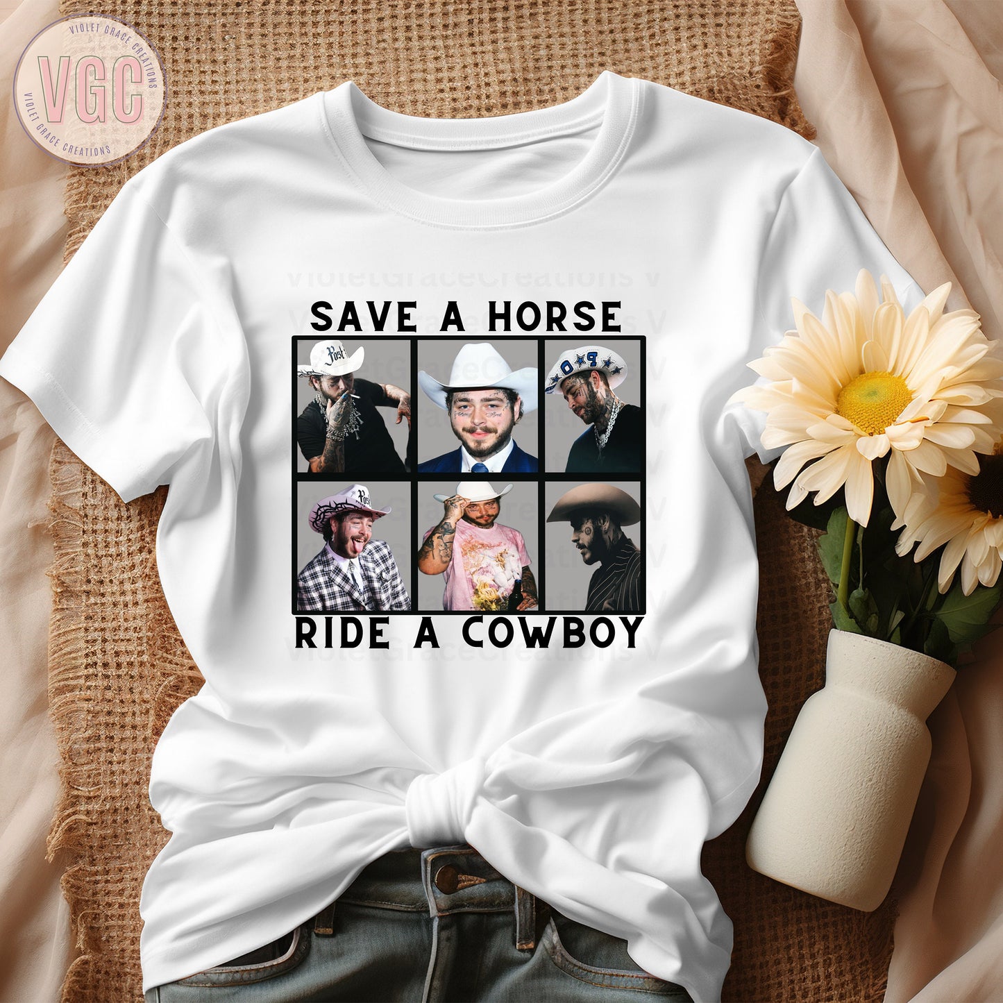 Save a Horse, Ride a Cowboy T-Shirt: Country Music Inspired Tee| Funny music Tshirt| Post Malone Fans| Country Music Fans| Concert Tshirt