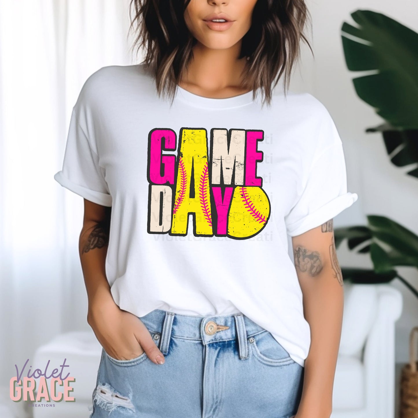 Softball Game Day Chic: Trendy & Cute T-Shirt for Sporty Fashionista