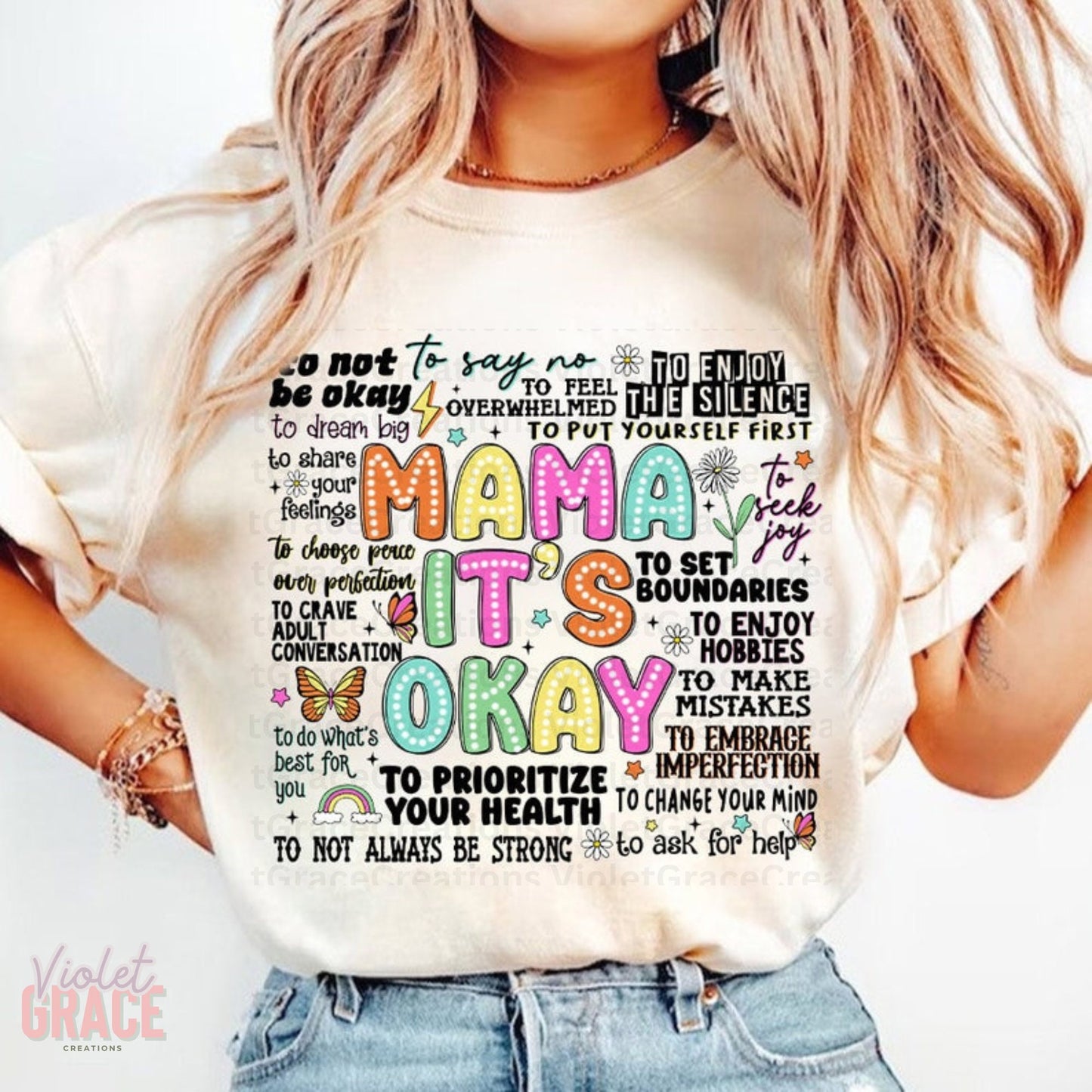 Mom Mental Health TShirt| Cute Mental Health Reminders | Mothers Day Gift| Gift for Mom| Mental Health Breakdown| Overstimulated| Its Ok Mom