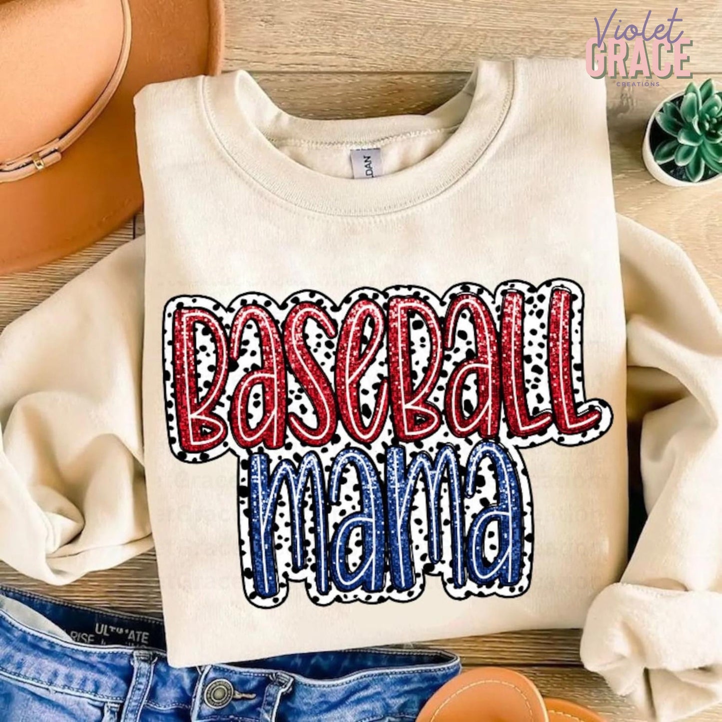 Cute Trendy Baseball Mama Graphic TShirt| Baseball Graphic Tshirt in style| Dalmation Baseball Mom Font